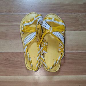 Handmade Yellow Sandals Size 11